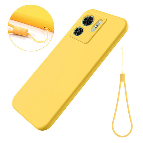 Coque Ultra Fine Silicone Souple 360 Degres Housse Etui pour Motorola Moto Edge (2023) 5G Jaune