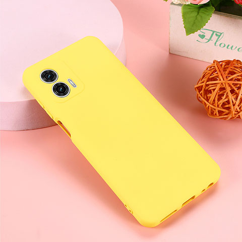 Coque Ultra Fine Silicone Souple 360 Degres Housse Etui pour Motorola Moto G53y 5G Jaune