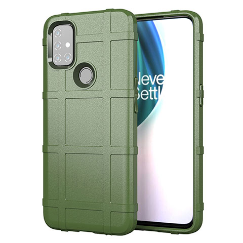 Coque Ultra Fine Silicone Souple 360 Degres Housse Etui pour OnePlus Nord N10 5G Vert Armee