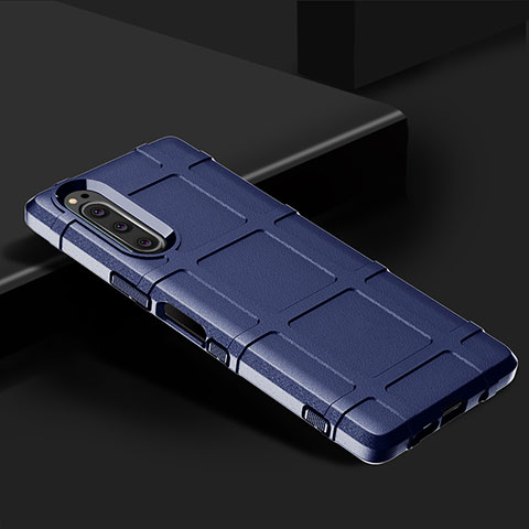 Coque Ultra Fine Silicone Souple 360 Degres Housse Etui pour Sony Xperia 5 Bleu