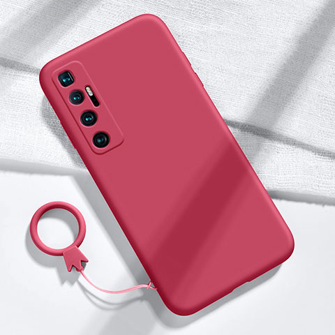 Coque Ultra Fine Silicone Souple 360 Degres Housse Etui pour Xiaomi Mi 10 Ultra Vin Rouge