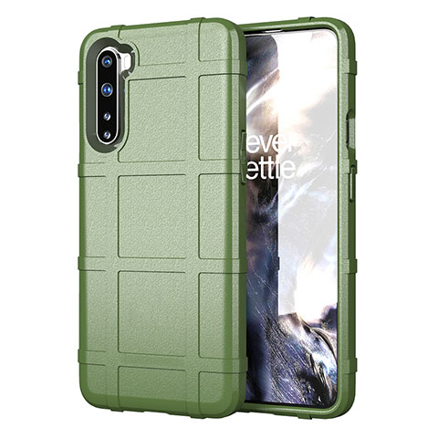 Coque Ultra Fine Silicone Souple 360 Degres Housse Etui S01 pour OnePlus Nord Vert Armee