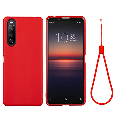 Coque Ultra Fine Silicone Souple 360 Degres Housse Etui S01 pour Sony Xperia 10 III Rouge