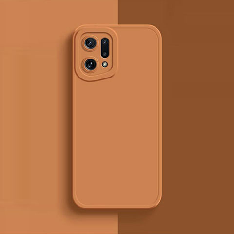 Coque Ultra Fine Silicone Souple 360 Degres Housse Etui S02 pour Oppo Find X5 5G Orange