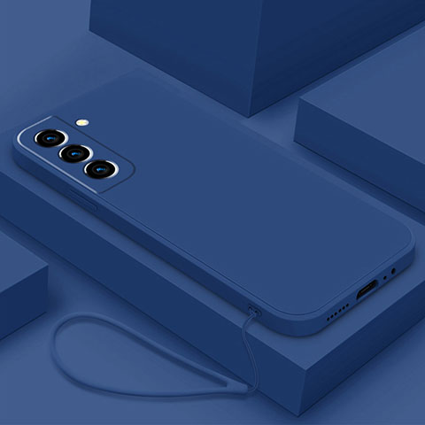 Coque Ultra Fine Silicone Souple 360 Degres Housse Etui S02 pour Samsung Galaxy S21 5G Bleu