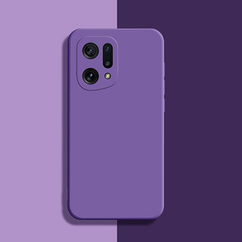 Coque Ultra Fine Silicone Souple 360 Degres Housse Etui S03 pour Oppo Find X5 5G Violet