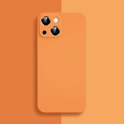 Coque Ultra Fine Silicone Souple 360 Degres Housse Etui S04 pour Apple iPhone 14 Orange