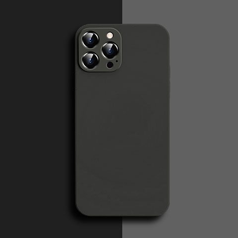 Coque Ultra Fine Silicone Souple 360 Degres Housse Etui S04 pour Apple iPhone 14 Pro Max Noir