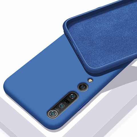 Coque Ultra Fine Silicone Souple 360 Degres Housse Etui S04 pour Xiaomi Mi 10 Pro Bleu
