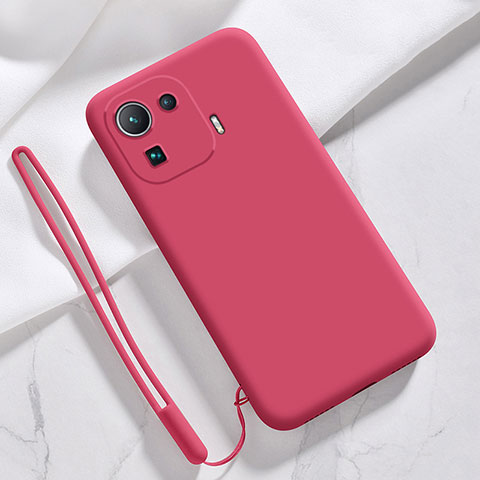 Coque Ultra Fine Silicone Souple 360 Degres Housse Etui S05 pour Xiaomi Mi 11 Pro 5G Rouge