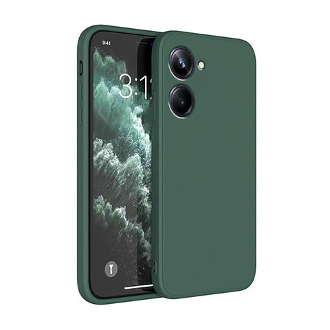 Coque Ultra Fine Silicone Souple 360 Degres Housse Etui YK1 pour Realme 10 4G Vert Nuit