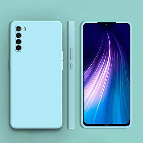 Coque Ultra Fine Silicone Souple 360 Degres Housse Etui YK1 pour Xiaomi Redmi Note 8 (2021) Bleu Clair