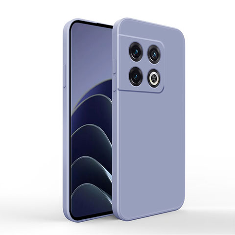 Coque Ultra Fine Silicone Souple 360 Degres Housse Etui YK3 pour OnePlus 10 Pro 5G Gris Lavende