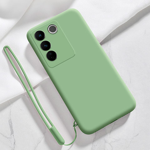 Coque Ultra Fine Silicone Souple 360 Degres Housse Etui YK3 pour Vivo V27 5G Vert