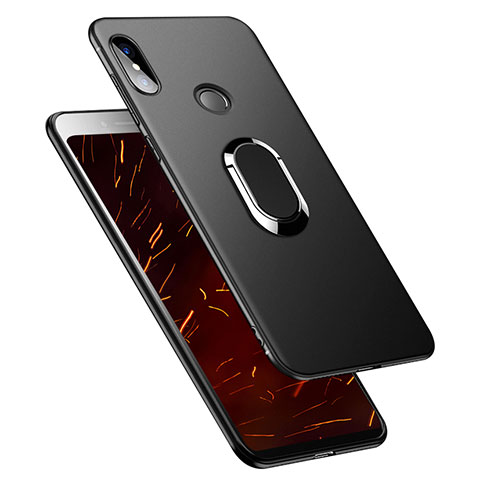 Coque Ultra Fine Silicone Souple avec Support Bague Anneau pour Xiaomi Redmi S2 Noir