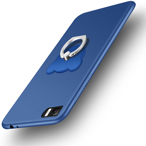 Coque Ultra Fine Silicone Souple et Support Bague Anneau pour Xiaomi Mi 3 Bleu