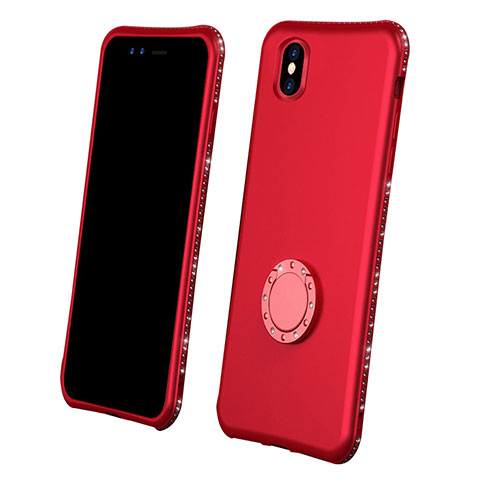 Coque Ultra Fine Silicone Souple Housse Etui 360 Degres Avant et Arriere pour Apple iPhone Xs Max Rouge