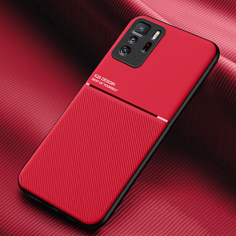 Coque Ultra Fine Silicone Souple Housse Etui avec Aimante Magnetique pour Xiaomi Poco X3 GT 5G Rouge