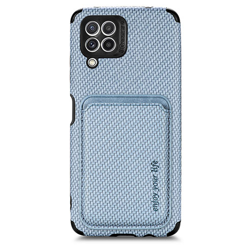 Coque Ultra Fine Silicone Souple Housse Etui avec Aimante Magnetique S01D pour Samsung Galaxy M32 4G Bleu