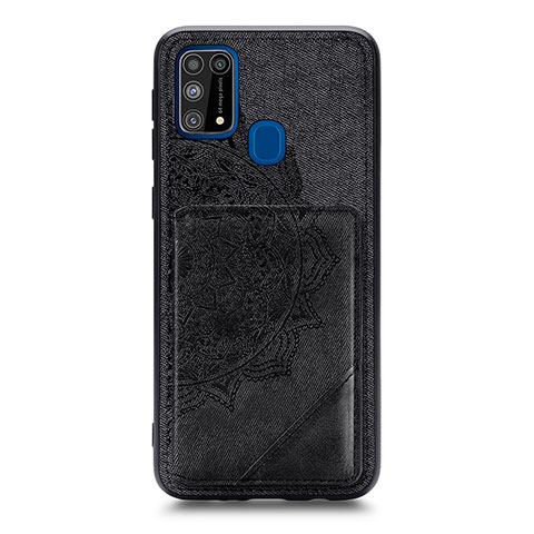 Coque Ultra Fine Silicone Souple Housse Etui avec Aimante Magnetique S03D pour Samsung Galaxy M31 Prime Edition Noir