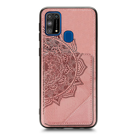 Coque Ultra Fine Silicone Souple Housse Etui avec Aimante Magnetique S03D pour Samsung Galaxy M31 Prime Edition Or Rose