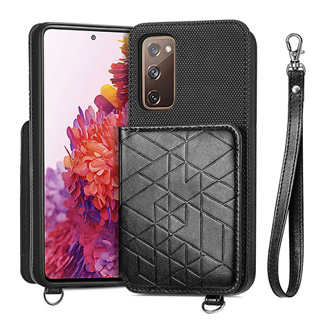 Coque Ultra Fine Silicone Souple Housse Etui avec Aimante Magnetique S08D pour Samsung Galaxy S20 FE (2022) 5G Noir