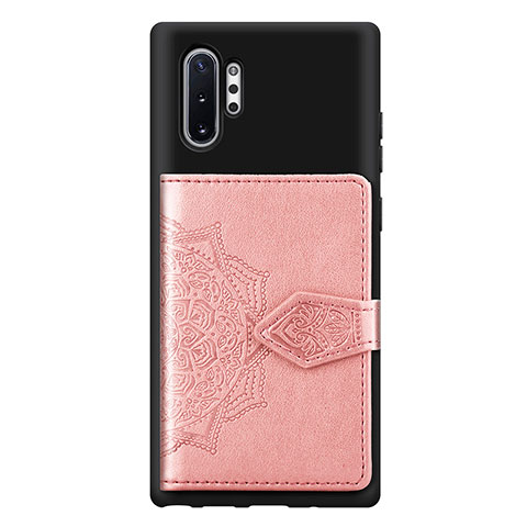 Coque Ultra Fine Silicone Souple Housse Etui avec Aimante Magnetique S09D pour Samsung Galaxy Note 10 Plus 5G Rose