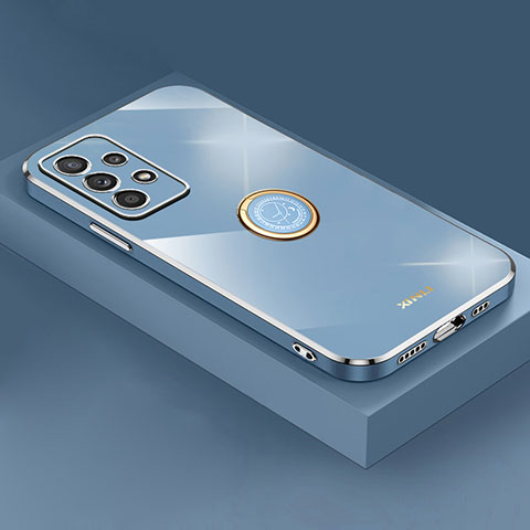 Coque Ultra Fine Silicone Souple Housse Etui avec Support Bague Anneau Aimante Magnetique XL2 pour Samsung Galaxy A33 5G Bleu