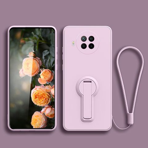 Coque Ultra Fine Silicone Souple Housse Etui avec Support pour Xiaomi Mi 10T Lite 5G Violet Clair