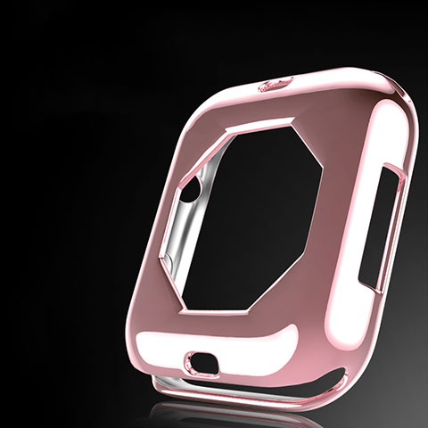 Coque Ultra Fine Silicone Souple Housse Etui S01 pour Apple iWatch 4 44mm Or Rose