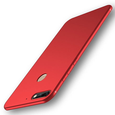Coque Ultra Fine Silicone Souple Housse Etui S01 pour Huawei Y7 (2018) Rouge