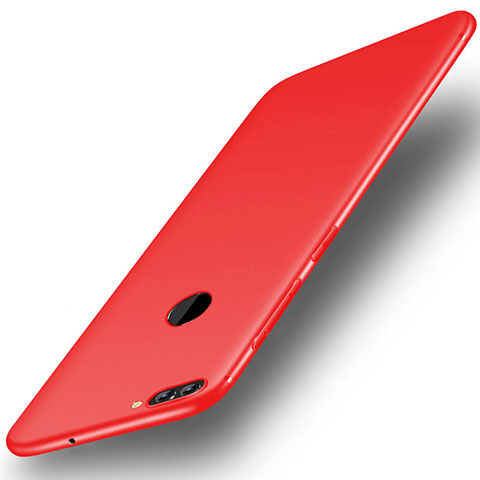 Coque Ultra Fine Silicone Souple Housse Etui S01 pour Huawei Y9 (2018) Rouge