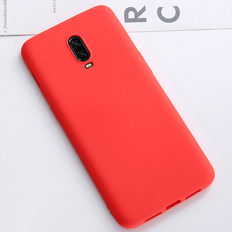 Coque Ultra Fine Silicone Souple Housse Etui S01 pour OnePlus 6T Rouge