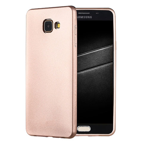 Coque Ultra Fine Silicone Souple Housse Etui S01 pour Samsung Galaxy A7 (2016) A7100 Or