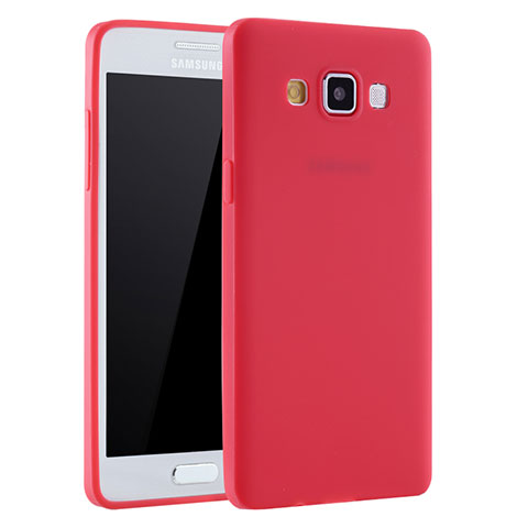 Coque Ultra Fine Silicone Souple Housse Etui S01 pour Samsung Galaxy A7 Duos SM-A700F A700FD Rouge
