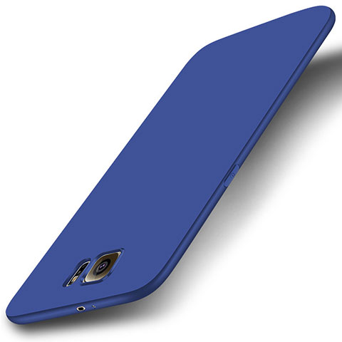 Coque Ultra Fine Silicone Souple Housse Etui S01 pour Samsung Galaxy S6 Duos SM-G920F G9200 Bleu
