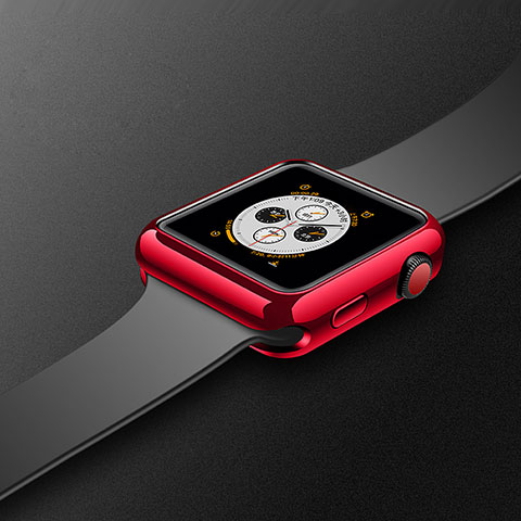 Coque Ultra Fine Silicone Souple Housse Etui S02 pour Apple iWatch 4 44mm Rouge