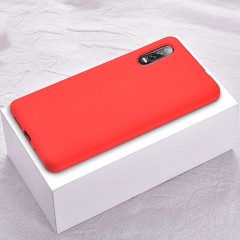 Coque Ultra Fine Silicone Souple Housse Etui S02 pour Huawei P30 Rouge
