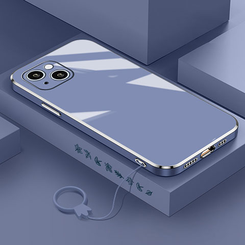Coque Ultra Fine Silicone Souple Housse Etui S03 pour Apple iPhone 13 Gris Lavende