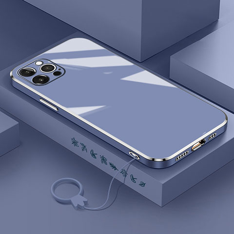 Coque Ultra Fine Silicone Souple Housse Etui S03 pour Apple iPhone 13 Pro Max Gris Lavende