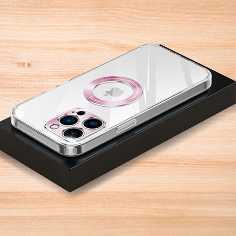 Coque Ultra Fine Silicone Souple Housse Etui S07 pour Apple iPhone 14 Pro Or Rose