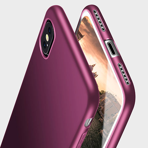 Coque Ultra Fine Silicone Souple S15 pour Apple iPhone Xs Violet