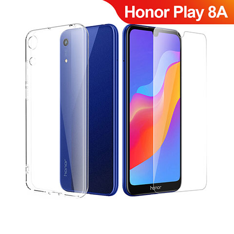 Coque Ultra Fine Silicone Souple Transparente et Protecteur d'Ecran pour Huawei Honor Play 8A Clair