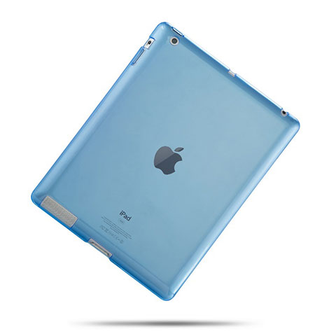Coque Ultra Fine Silicone Souple Transparente pour Apple iPad 4 Bleu Ciel