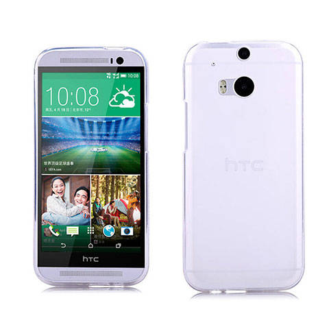 Coque Ultra Fine Silicone Souple Transparente pour HTC One M8 Blanc