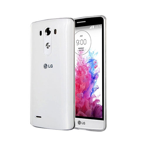 Coque Ultra Fine Silicone Souple Transparente pour LG G3 Blanc