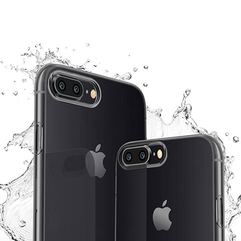 Coque Ultra Fine Silicone Souple Transparente T03 pour Apple iPhone 7 Plus Noir