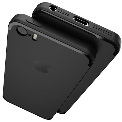 Coque Ultra Fine Silicone Souple U02 pour Apple iPhone 5S Noir