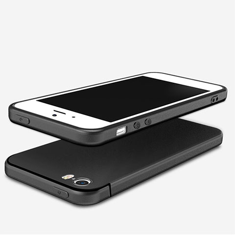 Coque Ultra Fine Silicone Souple U04 pour Apple iPhone 5S Noir