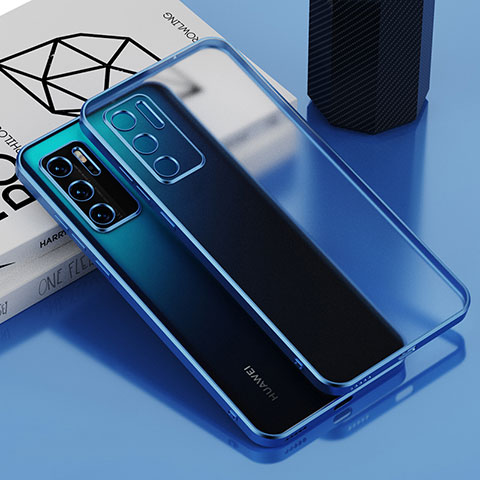 Coque Ultra Fine TPU Souple Housse Etui Transparente AN1 pour Huawei P40 Bleu